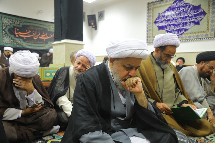 تصاویر/ مراسم بزرگداشت آیت الله العظمی شبیری زنجانی توسط آیت الله العظمی جوادی آملی