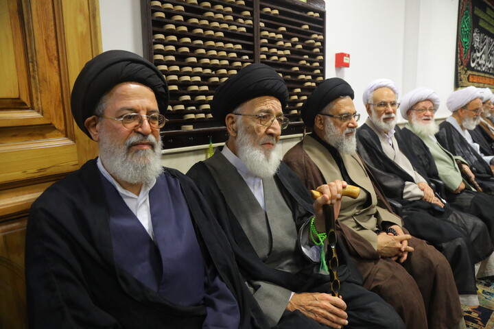 تصاویر/ مراسم بزرگداشت آیت الله العظمی شبیری زنجانی توسط آیت الله العظمی جوادی آملی