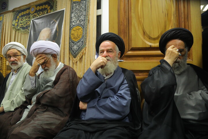 تصاویر/ مراسم بزرگداشت آیت الله العظمی شبیری زنجانی توسط آیت الله العظمی جوادی آملی