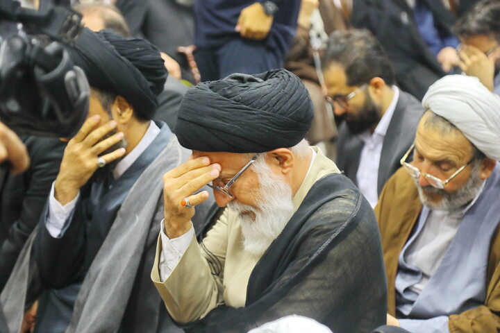 تصاویر/ مراسم بزرگداشت آیت الله العظمی شبیری زنجانی توسط آیت الله العظمی جوادی آملی