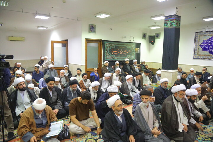 تصاویر/ مراسم بزرگداشت آیت الله العظمی شبیری زنجانی توسط آیت الله العظمی جوادی آملی