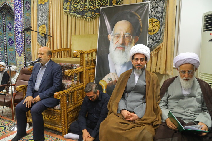 تصاویر/ مراسم بزرگداشت آیت الله العظمی شبیری زنجانی توسط آیت الله العظمی جوادی آملی