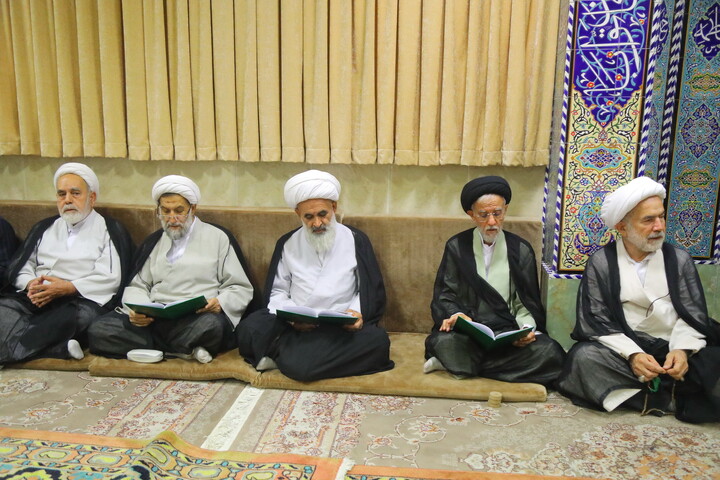 تصاویر/ مراسم بزرگداشت آیت الله العظمی شبیری زنجانی توسط آیت الله العظمی جوادی آملی