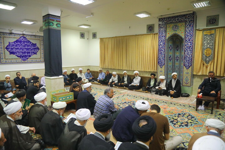تصاویر/ مراسم بزرگداشت آیت الله العظمی شبیری زنجانی توسط آیت الله العظمی جوادی آملی