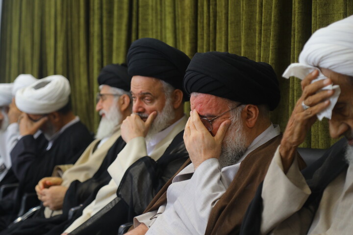 تصاویر/ مراسم بزرگداشت آیت الله العظمی شبیری زنجانی توسط آیت الله العظمی نوری همدانی