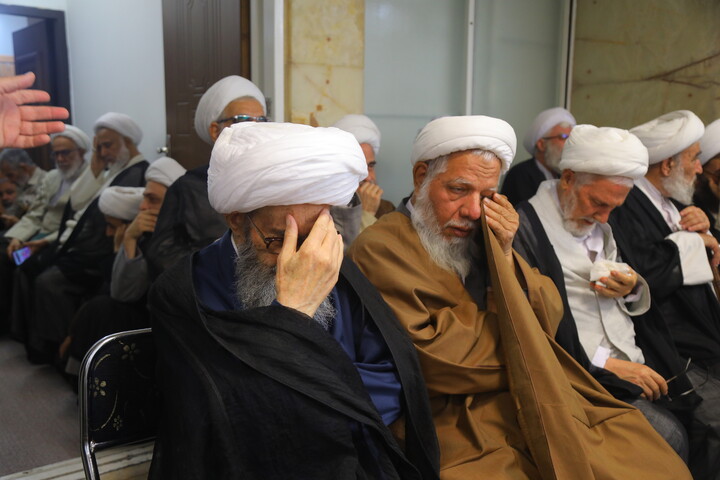 تصاویر/ مراسم بزرگداشت آیت الله العظمی شبیری زنجانی توسط آیت الله العظمی نوری همدانی