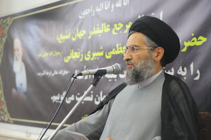 تصاویر/ مراسم بزرگداشت آیت الله العظمی شبیری زنجانی توسط آیت الله العظمی نوری همدانی