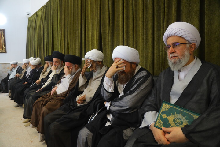 تصاویر/ مراسم بزرگداشت آیت الله العظمی شبیری زنجانی توسط آیت الله العظمی نوری همدانی