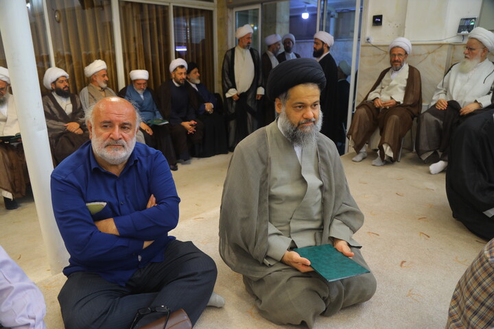 تصاویر/ مراسم بزرگداشت آیت الله العظمی شبیری زنجانی توسط آیت الله العظمی نوری همدانی