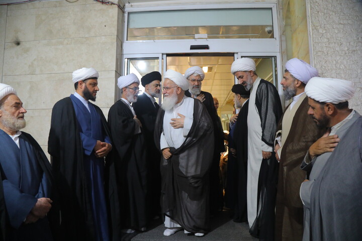 تصاویر/ مراسم بزرگداشت آیت الله العظمی شبیری زنجانی توسط آیت الله العظمی نوری همدانی