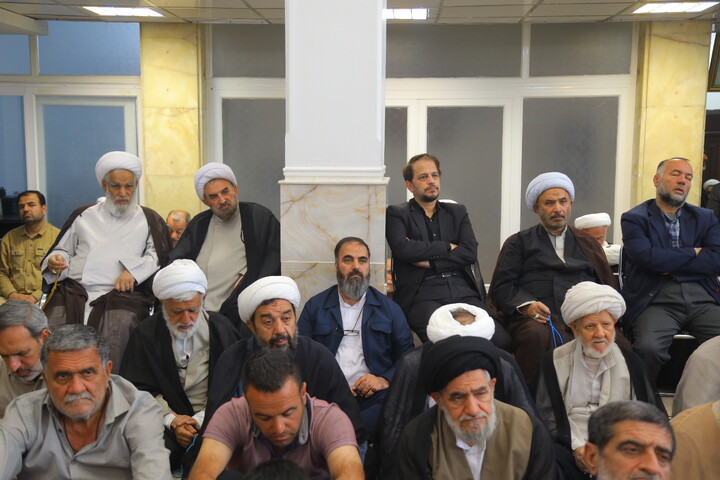تصاویر/ مراسم بزرگداشت آیت الله العظمی شبیری زنجانی توسط آیت الله العظمی نوری همدانی