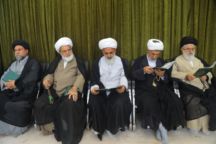 تصاویر/ مراسم بزرگداشت آیت الله العظمی شبیری زنجانی توسط آیت الله العظمی نوری همدانی