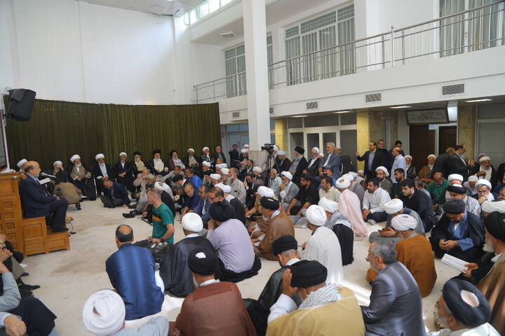 تصاویر/ مراسم بزرگداشت آیت الله العظمی شبیری زنجانی توسط آیت الله العظمی نوری همدانی
