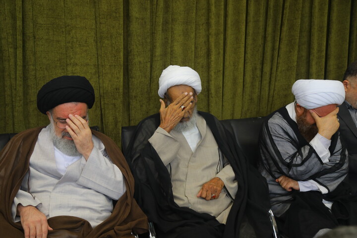 تصاویر/ مراسم بزرگداشت آیت الله العظمی شبیری زنجانی توسط آیت الله العظمی نوری همدانی