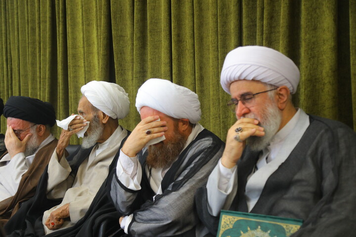 تصاویر/ مراسم بزرگداشت آیت الله العظمی شبیری زنجانی توسط آیت الله العظمی نوری همدانی