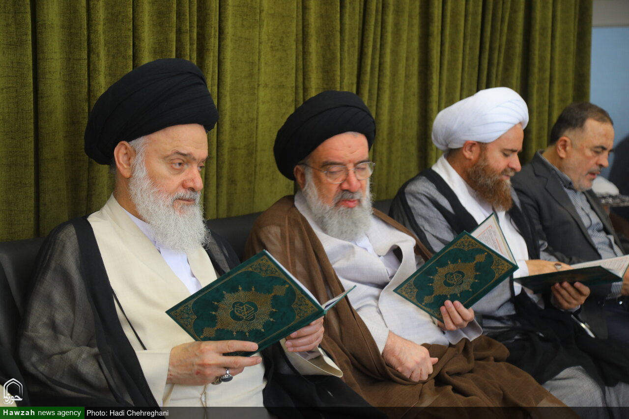تصاویر/ مراسم بزرگداشت مرحوم آیت الله العظمی شبیری زنجانی از سوی آیت الله العظمی نوری همدانی