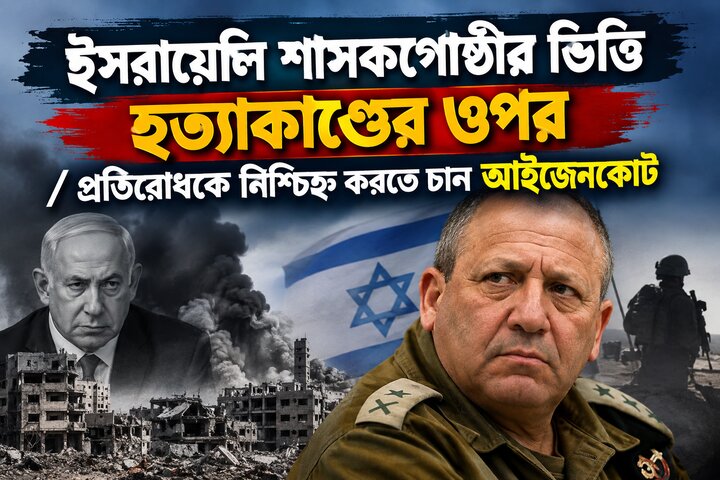 ইসরায়েলি শাসকগোষ্ঠীর ভিত্তি হত্যাকাণ্ডের ওপর / প্রতিরোধকে নিশ্চিহ্ন করতে চান আইজেনকোট