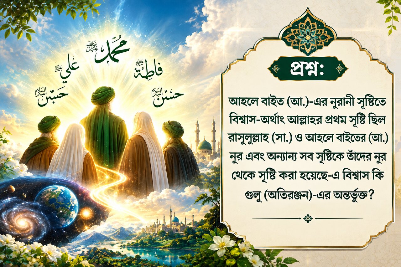 আহলে বাইত (আ.)-এর নূরানী সৃষ্টি কি গুলু?