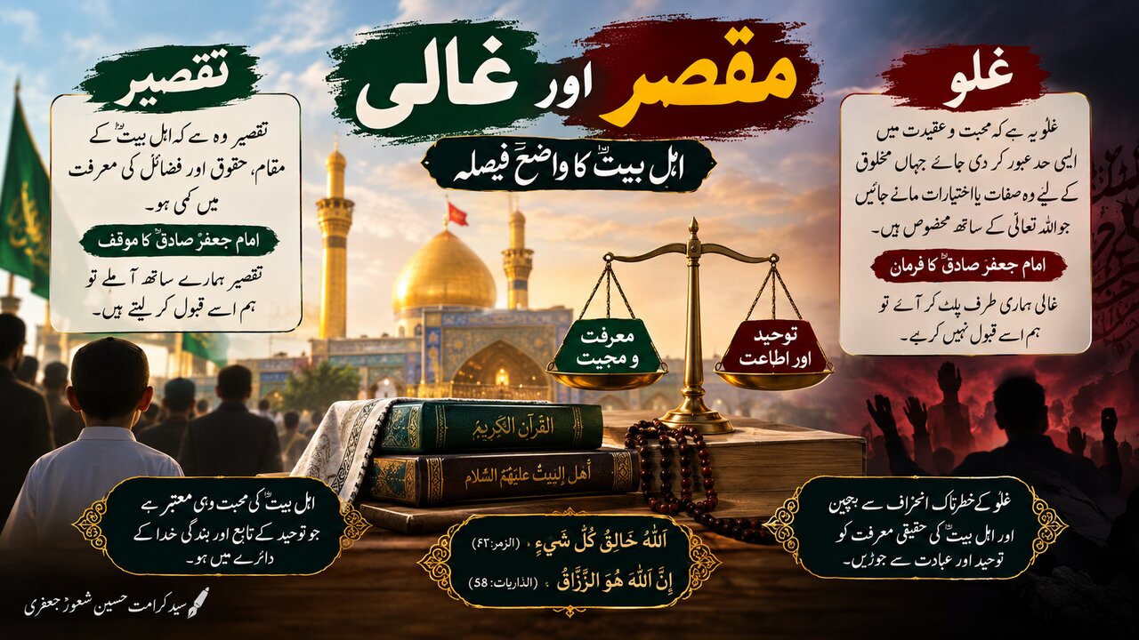 مقصر اور غالی: اہلِ بیتؑ کا واضح فیصلہ