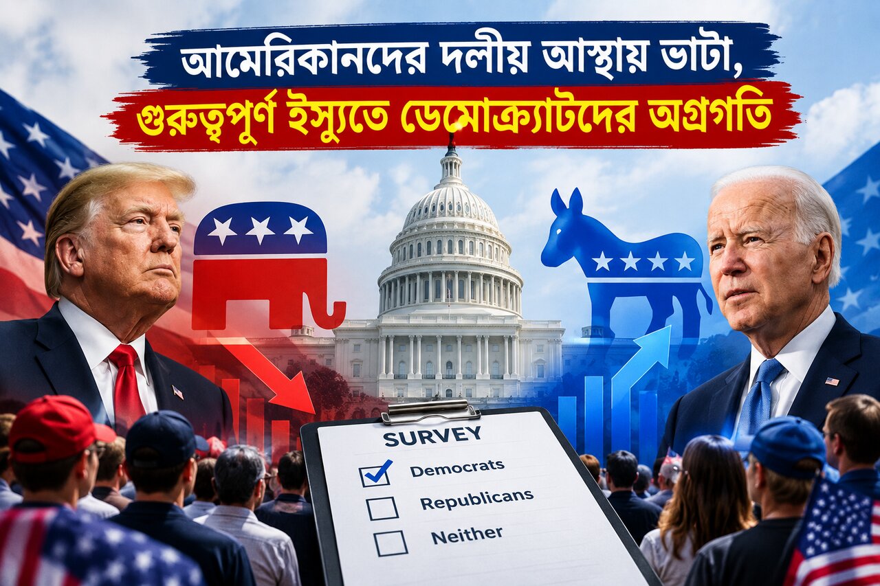 আমেরিকানদের দলীয় আস্থায় ভাটা, গুরুত্বপূর্ণ ইস্যুতে ডেমোক্র্যাটদের অগ্রগতি