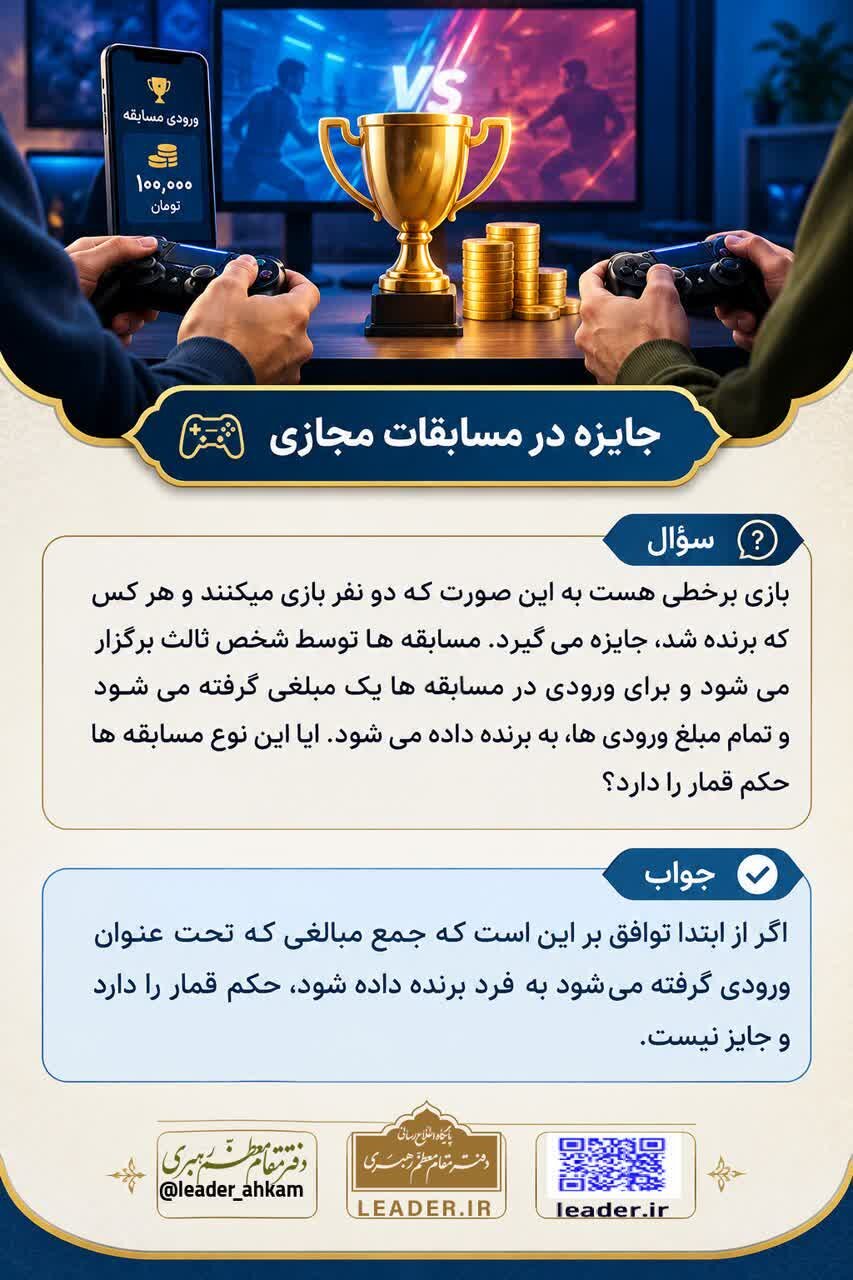 احکام شرعی | جایزه در مسابقات مجازی