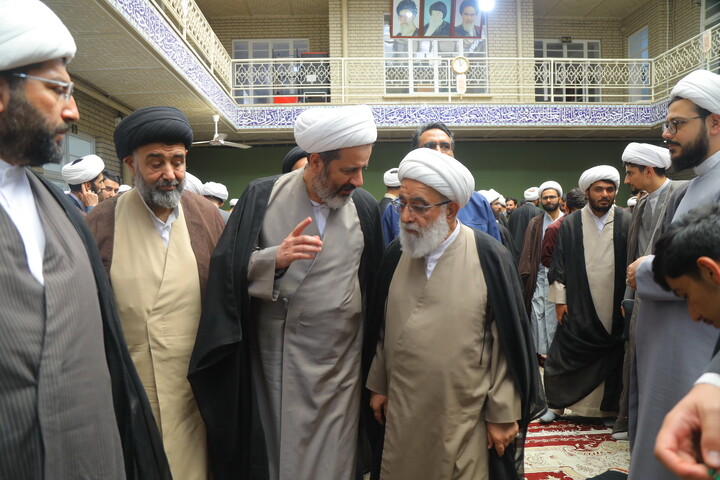 تصاویر/ جلسه افتتاحیه طرح های مدرسه علمیه آیت الله العظمی بروجردی (قدس سرّه) _ (مدرسه خان)