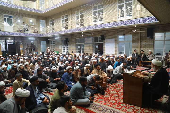 تصاویر/ جلسه افتتاحیه طرح های مدرسه علمیه آیت الله العظمی بروجردی (قدس سرّه) _ (مدرسه خان)