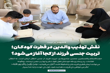 عکس نوشت| نقش تهذیب والدین در فطرت کودکان؛ تربیت جنسی فرزند از کجا آغاز می‌شود؟