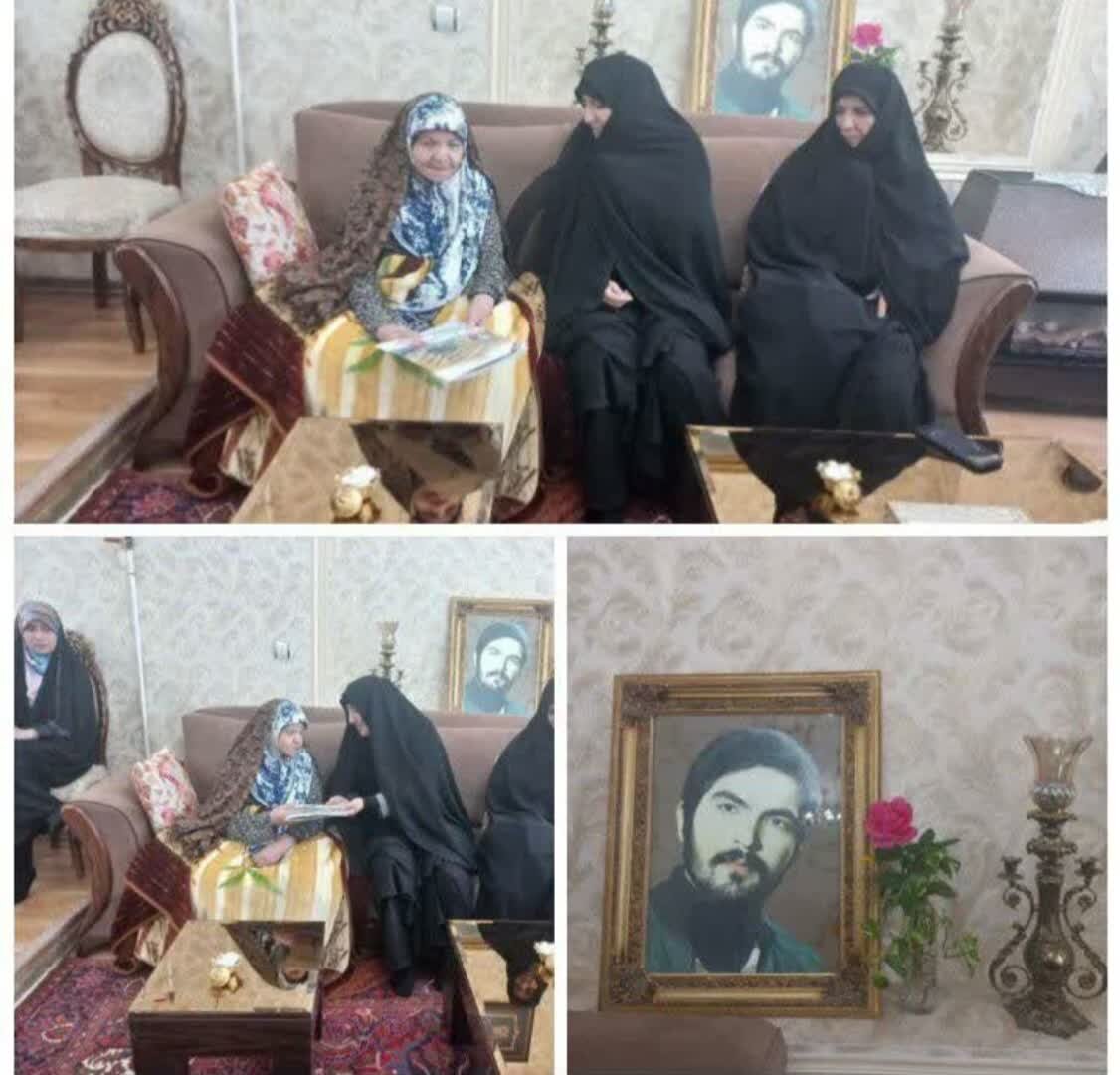 تجدید میثاق طلاب حوزه علمیه «فاطمه‌الزهرا (س)» با خانواده شهید دوست‌خواه