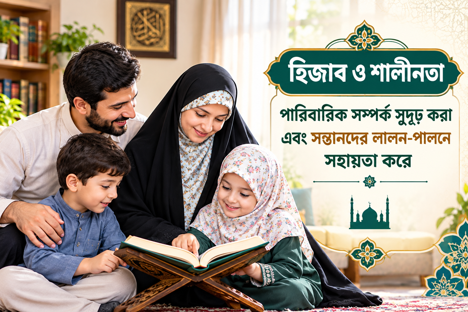 হিজাব ও শালীনতা পারিবারিক সম্পর্ক সুদৃঢ় করা এবং সন্তানদের লালন-পালনে সহায়তা করে