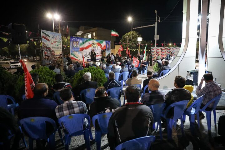 تصاویر / حضور امام جمعه قزوین در جمع شبانه مردم اسفرورین