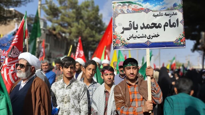 حضور منسجم حوزویان خضری دشت‌بیاض در رزمایش جان‌فدایان قاین