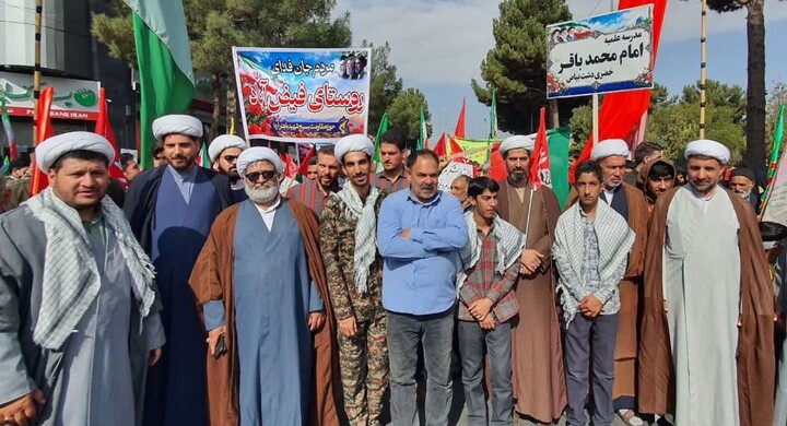حضور منسجم حوزویان خضری دشت‌بیاض در رزمایش جان‌فدایان قاین