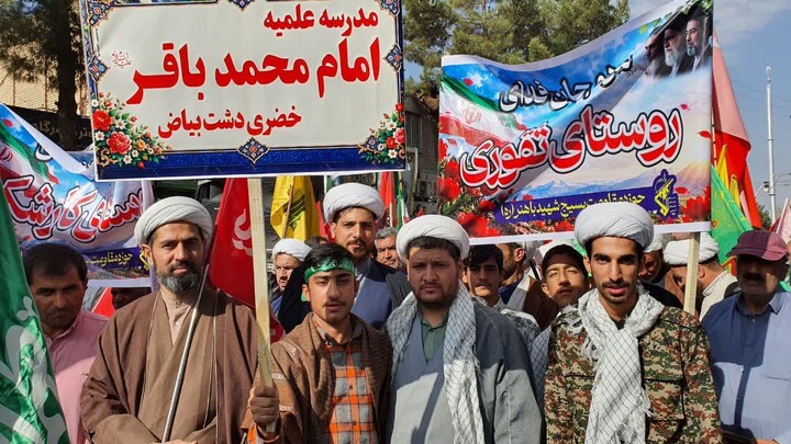 حضور منسجم حوزویان خضری دشت‌بیاض در رزمایش جان‌فدایان قاین