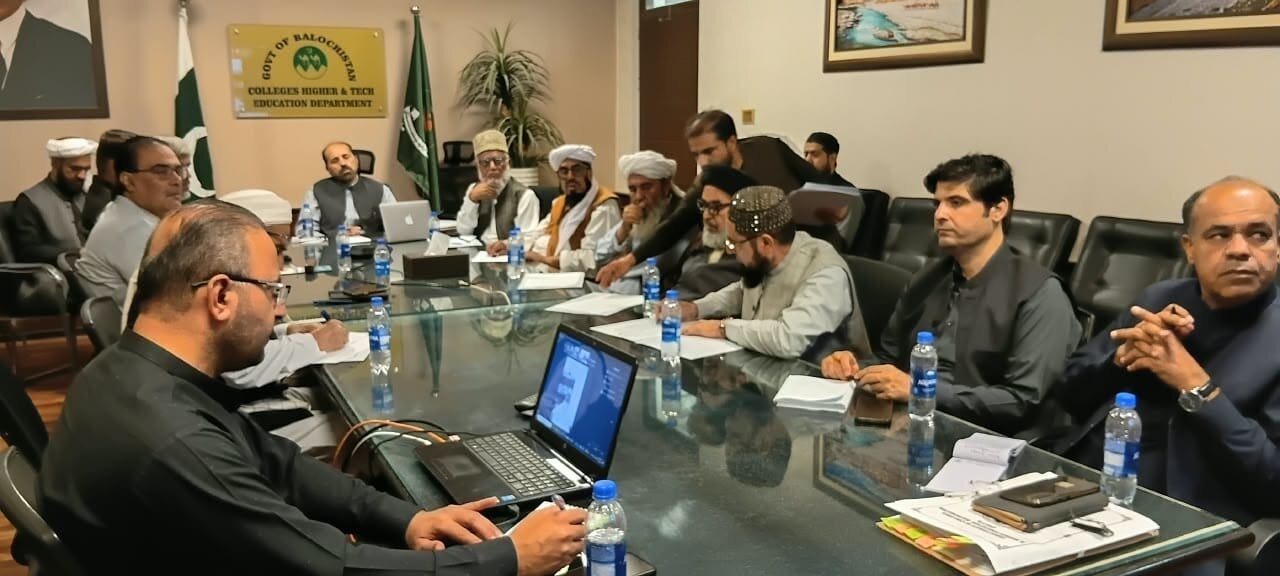 بلوچستان میں قرآن اکیڈمی کے قیام اور تعلیمی و انتظامی ڈھانچے پر علماء و دانشوروں کا مشاورتی اجلاس