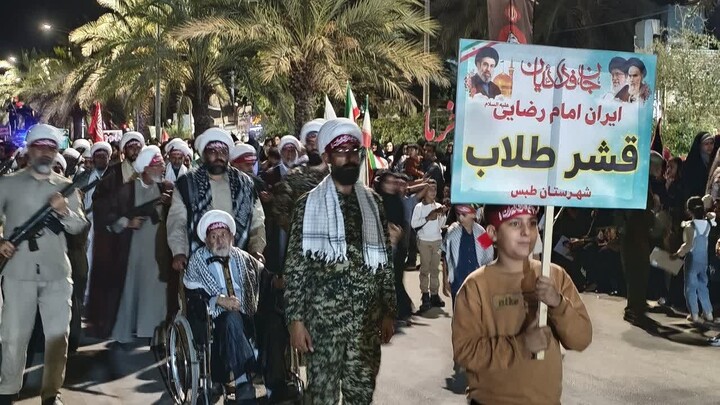 تصاویر| حضور طلاب و روحانیون شهرستان طبس در رزمایش جانفدا