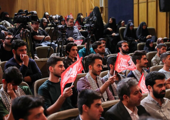 تصاویر/ بزرگداشت رهبر شهید و سالگرد طوفان الاقصی در دانشگاه تهران
