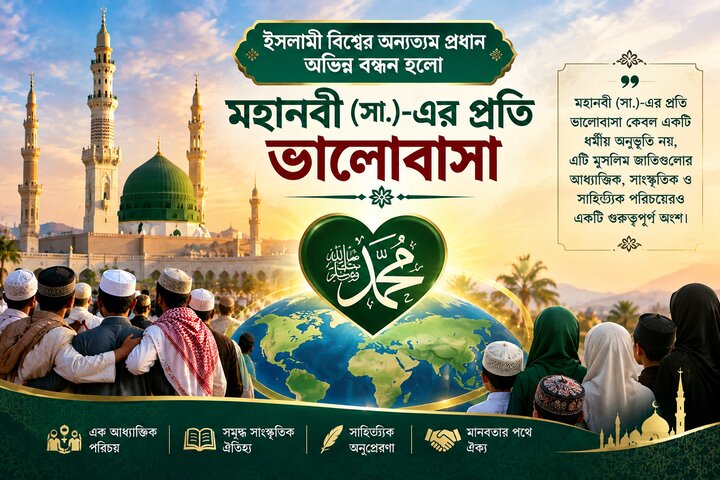ইসলামী বিশ্বের অন্যতম প্রধান অভিন্ন বন্ধন হলো মহানবী (সা.)-এর প্রতি ভালোবাসা