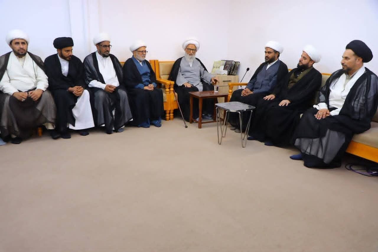 دفتر قائد ملت جعفریہ پاکستان نجف اشرف عراق کے وفد کی آیت الله شیخ بشیر نجفی سے ملاقات