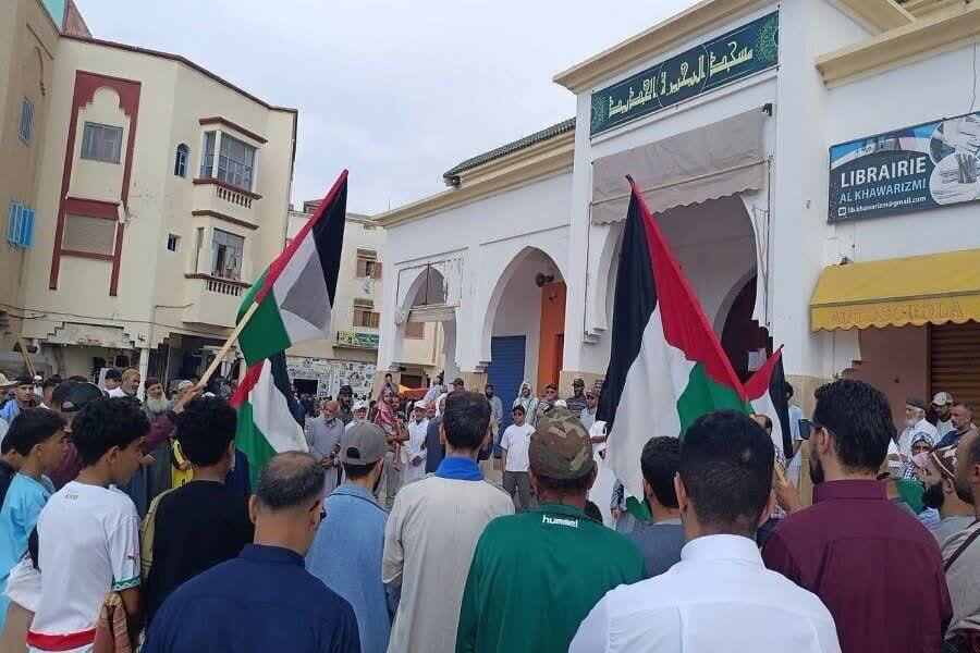 Sintofahamu mpya Mitaa ya Morocco; Mikusanyiko na Maandamano Makubwa katika Maadhimisho ya Tufani ya Al-Aqsa