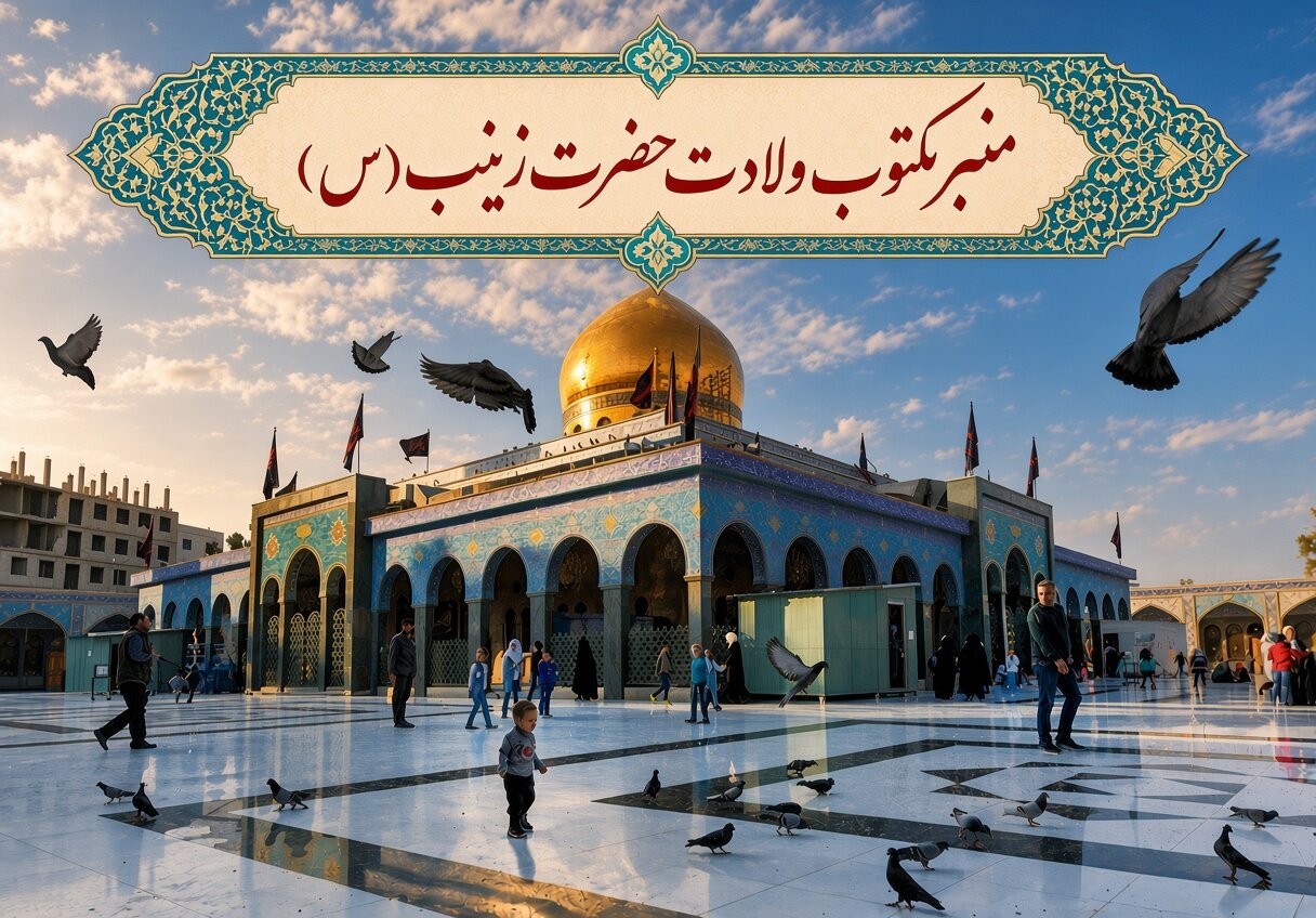 منبر مکتوب ولادت حضرت زینب + دانلود pdf
