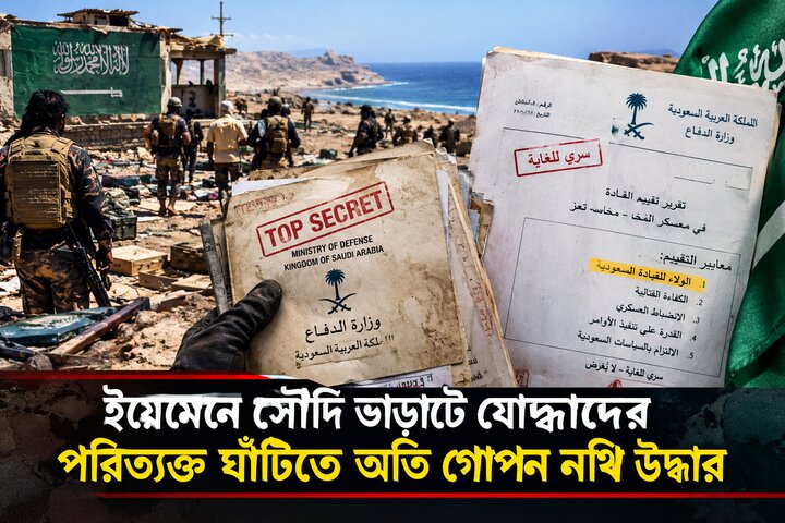 ইয়েমেনে সৌদি ভাড়াটে যোদ্ধাদের পরিত্যক্ত ঘাঁটিতে অতি গোপন নথি উদ্ধার