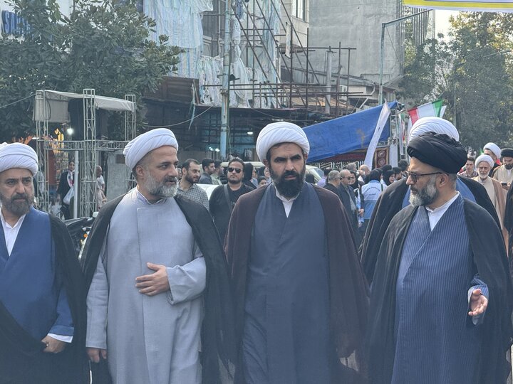 تصاویر/ حضور طلاب و روحانیون حوزه علمیه استان گیلان در رزمایش بزرگ جانفدای رشت