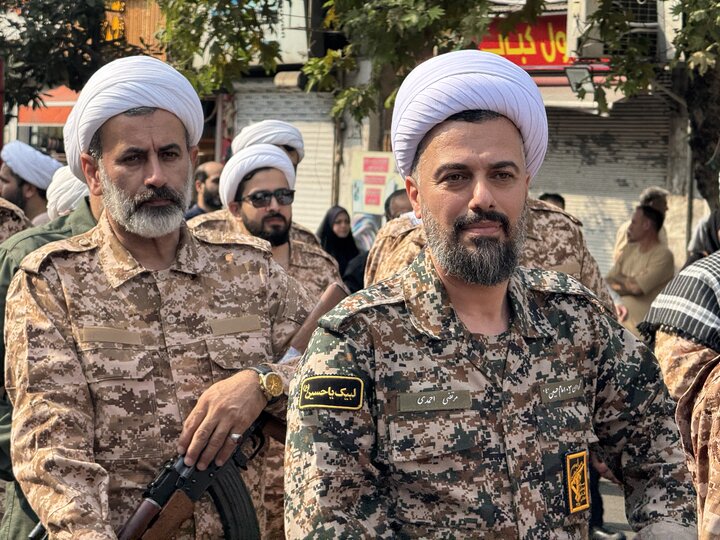 تصاویر/ حضور طلاب و روحانیون حوزه علمیه استان گیلان در رزمایش بزرگ جانفدای رشت