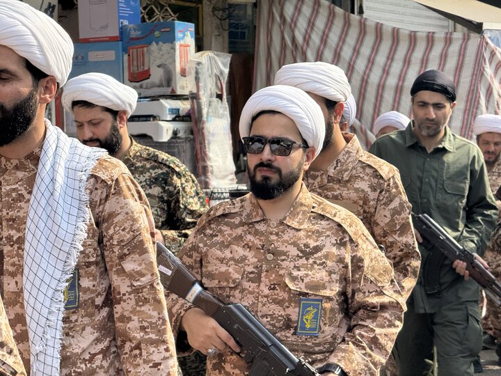 تصاویر/ حضور طلاب و روحانیون حوزه علمیه استان گیلان در رزمایش بزرگ جانفدای رشت