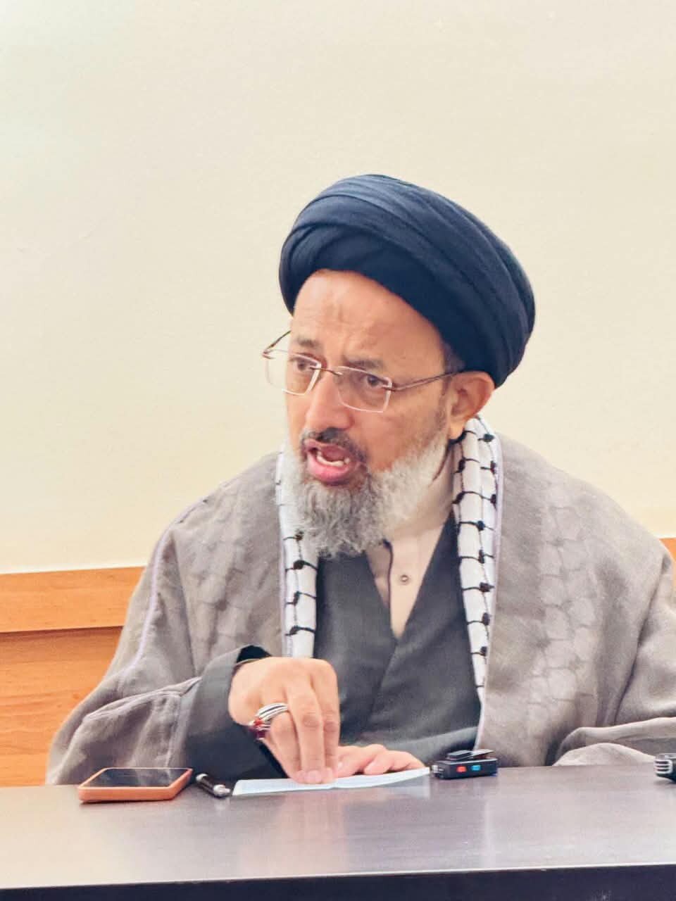 جامعہ المصطفیٰ مشہد میں پاکستانی طلاب کی نشست؛ہیئتِ ائمہ مساجد و علماءِ امامیہ پاکستان عہدیدار مولانا سید صادق رضا تقوی کی شرکت