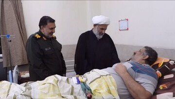 حضور مسئول سازمان بسیج مستضعفین کشور در آسایشگاه جانبازان کرمان