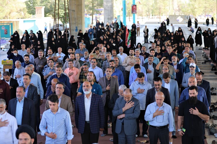 تصاویر/ برگزاری دعای ندبه در گلزار شهدای خلدبرین یزد