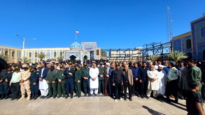 تصاویر/ تشییع پیکر مطهر شهیدان حادثه تروریستی شهرستان مهرستان سیستان و بلوچستان