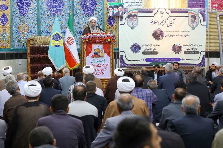تصاویر | آیین تکریم و معارفه امام جمعه شهرستان ملکان